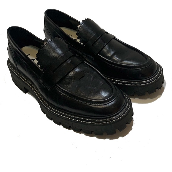 10 / Last Women’s Black Leather Loafers - Picture 1 of 8